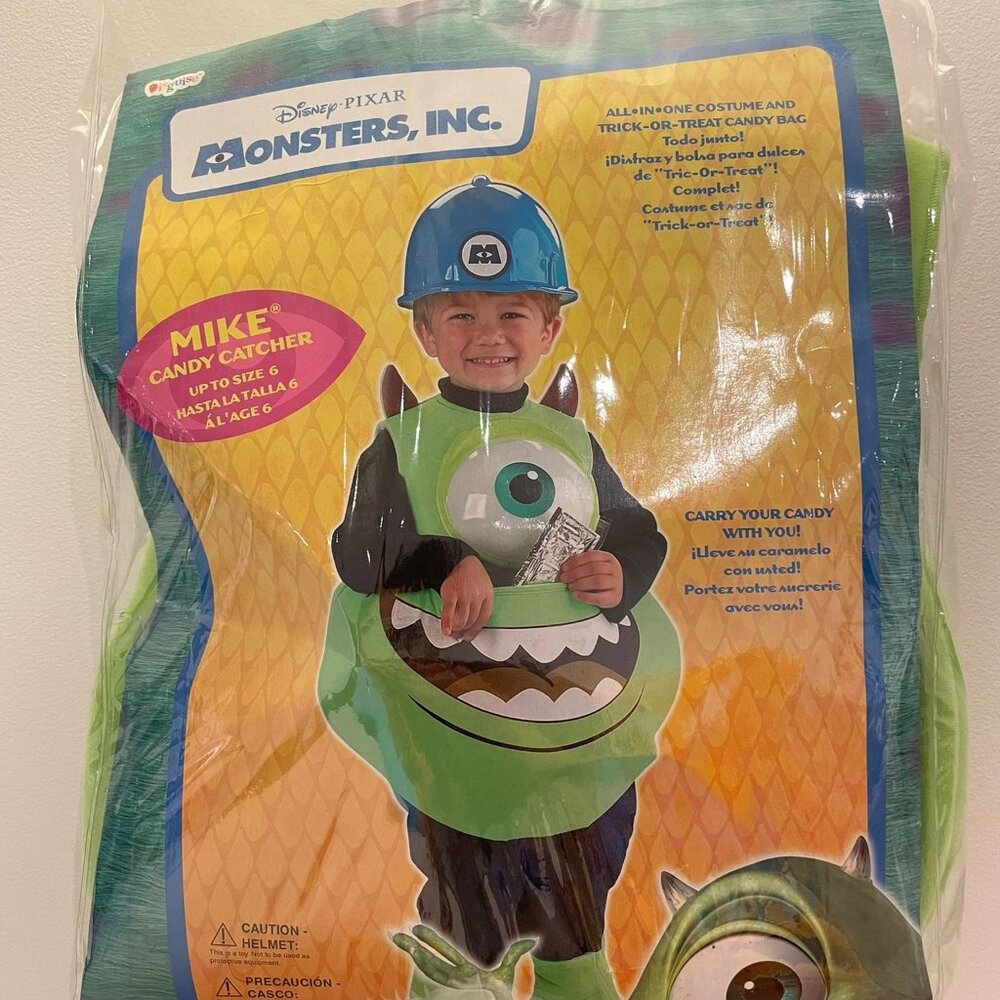 Monsters Inc Disney Mike Candy Catcher Child Costume (Up to Size 6)